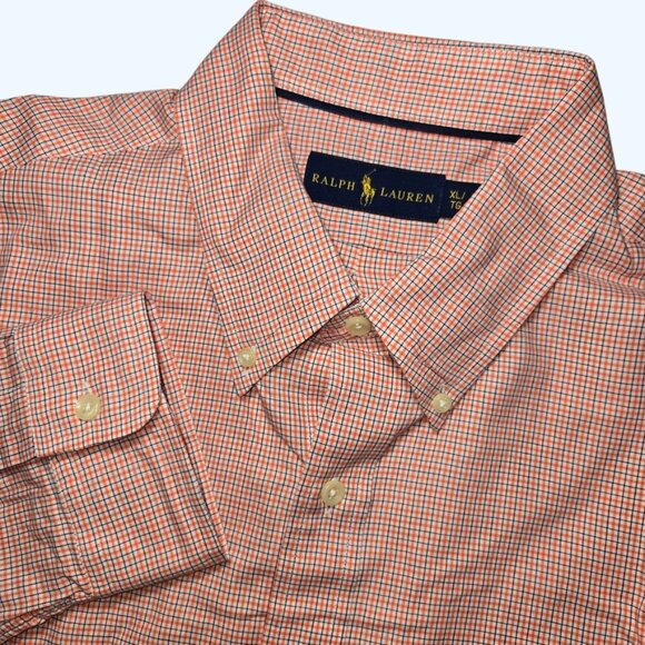Ralph Lauren Other - Ralph Lauren Red White Blue Pony Plaid Long Sleeve Button Down Shirt Mens XL